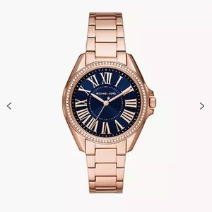 Michael Kors Kacie Three-Hand Rose Gold-Tone Stainless Steel Watch